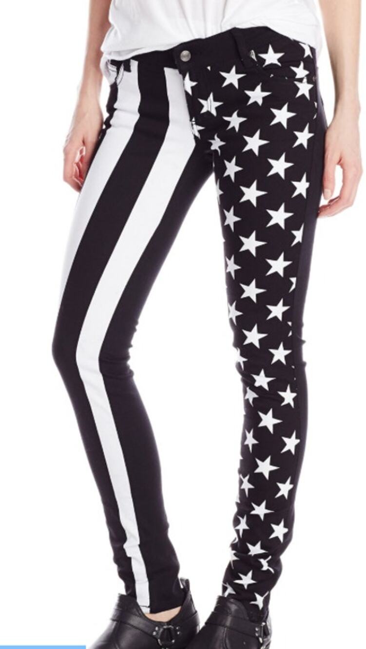 new TRIPP NYC black white stars stripes Daang Goodman skinny fit jeans